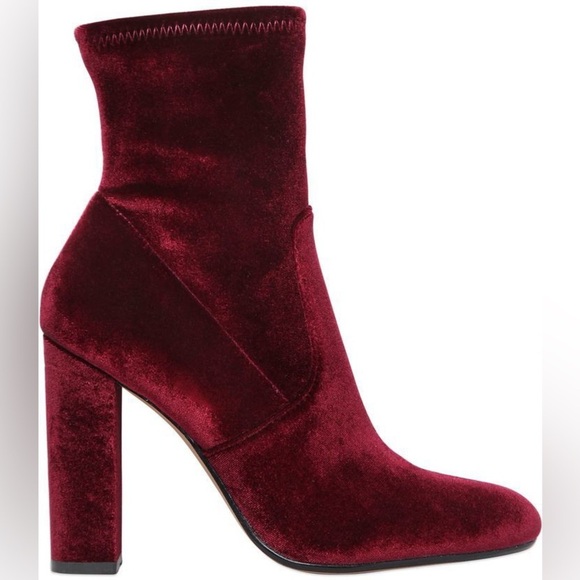 Steve Madden Edit Burgundy (Wine) Velvet High Heel Mid-Calf Boots | NEW!! ♥️🍷 - Picture 2 of 16